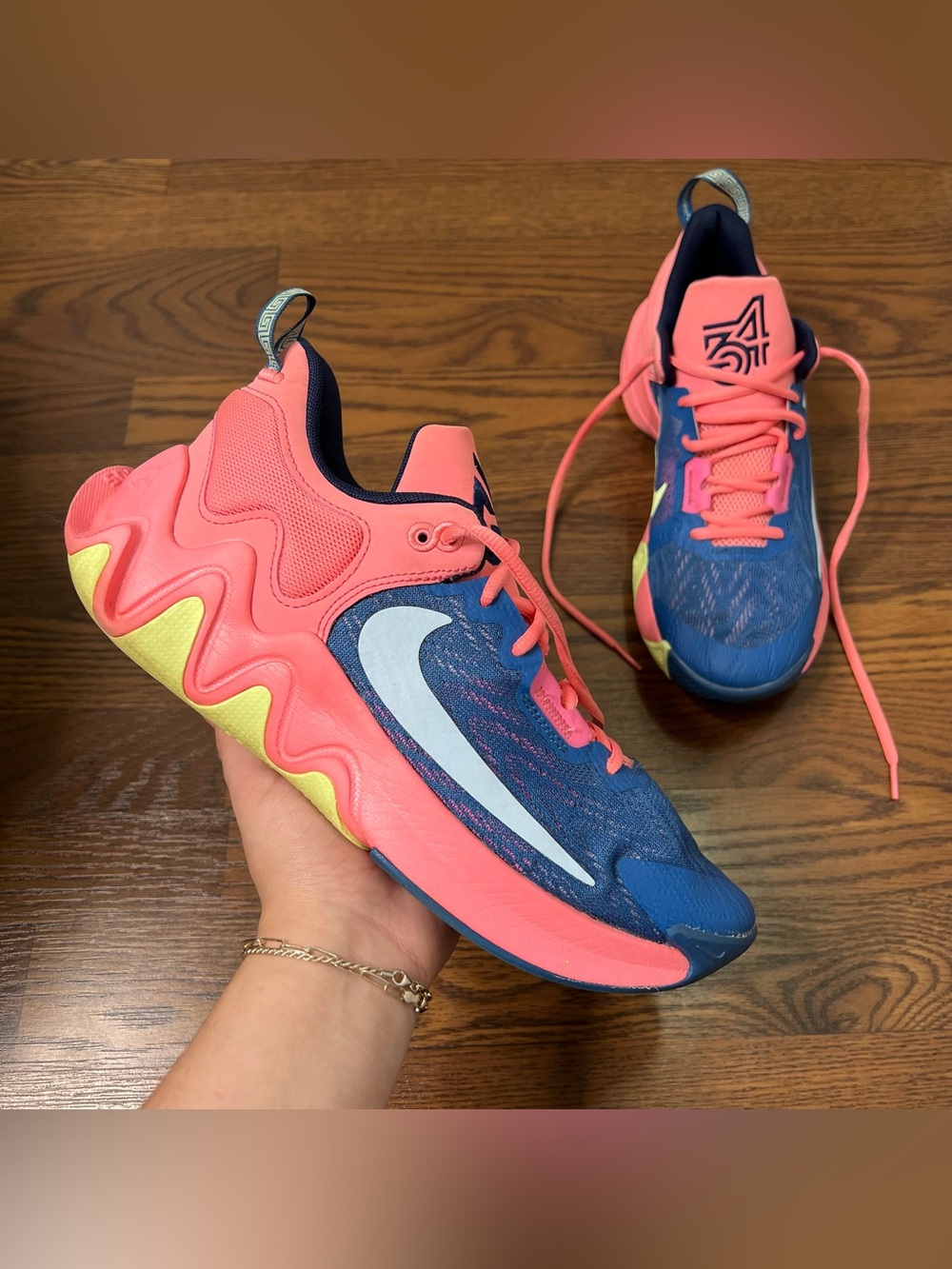 Nike Giannis Immortality 2 'Dark Marina Blue Laser Crimson' shoes size Men’s 10